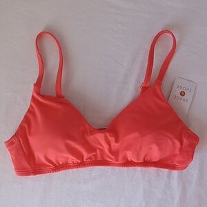 Kona Sol Women's Bikini Top Red Coral Size S